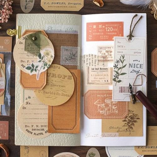 30pcs Vintage Rose Plant Daisy Retro Card Kraft Cards for Deco Stationery Cards Stationery Notepad Sticky Notes