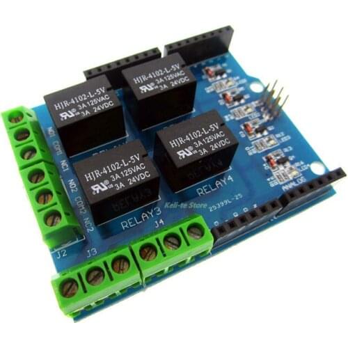 4 channel 5v relay shield module, Four channel relay control board relay expansion board UNO R3 mega 2560