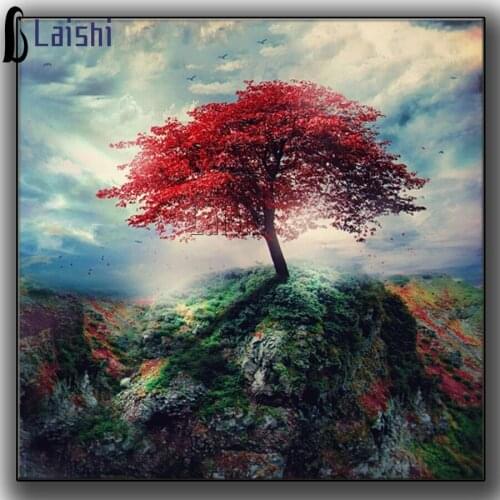 Diamond Embroidery Mosaic Gift Mountain Tree 5D Diamond Painting Embroidery natural scenery Handicrafts Diamond Wall Arts Decor