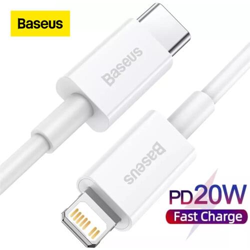 Baseus USB C Cable for iPhone 12 12 Pro Max Data Charging USB Cable PD 20W Fast Charge Cable for iPhone 11Pro Type C Wire Code