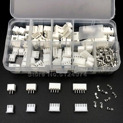 230pcs/box XH2.54 2p 3p 4p 5p pin 2.54mm Pitch Terminal Kit / Housing / Pin Header JST Connector Wire Connectors Adaptor XH Kit