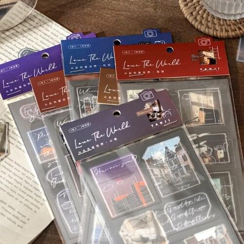 20set Kawaii Stationery Stickers Love the world Diary Planner Decorative Mobile Stickers Scrapbooking DIY Craft Sticker