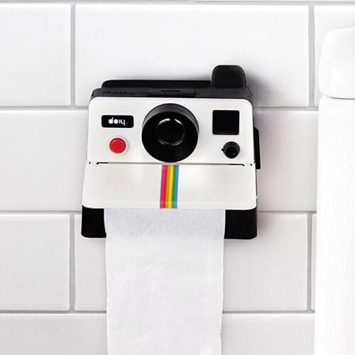 WC Tissue Box Creative Toilet Roll Camera Paper Holder Box Bathroom Retro Decor Paper Napkins Creative Style Camera Tissue Box