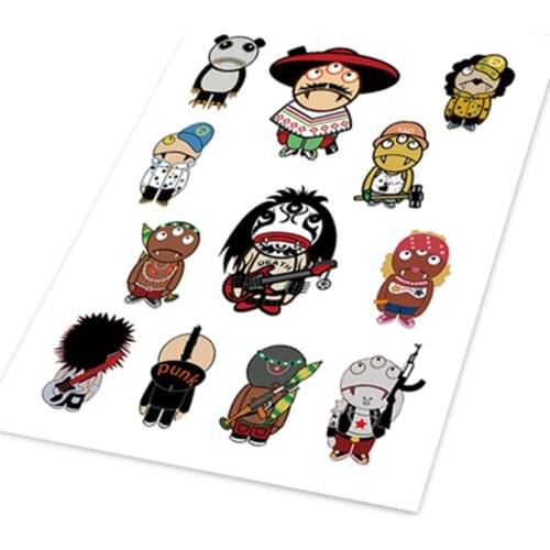 Noizzy Crazy Group Dolls Toys Hellaflushed Imac Helmet Doodle Handy Ipad Door Decal Vinyl Suitcase Auto Cup Bicycle Accessories