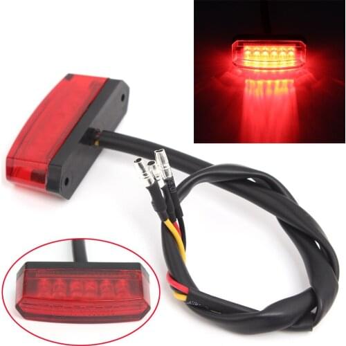 Motorcycle 12V Mini LED Tail Brake Stop Light Rear License Plate Lamp for Universal For Harley Yamaha Suzuki Chopper