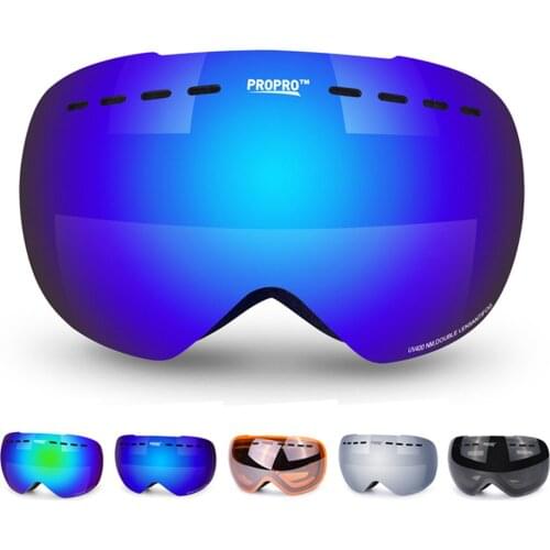 Spherical Large Field Of View Adult Men/ Women Ski Goggles Veneer Double-Board Wind And Dust Snow Goggles With Flexible Frame