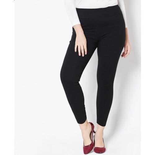 Cheap On Sale Spring and Autumn style leggings women Denim Pants plus size XXL-5XL High Waist Candy Color womens trousers