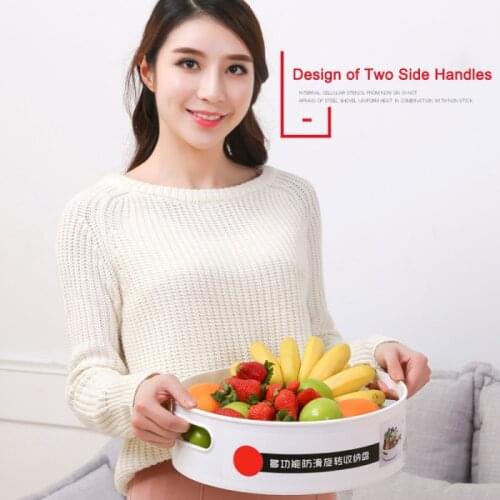 Non-Skid 360 Degree Rotating Storage Container Organizer for Home Kitchen Cosmetics Seasoning storage box