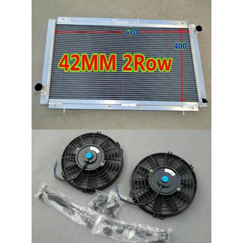 NEW Aluminum Radiator +FAN for SUBARU IMPREZA WRX GC8 STI 1992-2000 MT 93 94 95 96 98