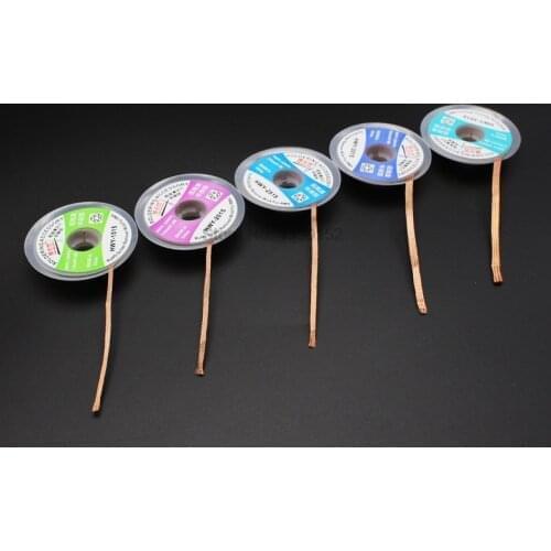DHL 500pcs 3.5mm 3mm 2.5mm 2mm 1.5M Desoldering Braid Solder Remover Wire Repair Tool