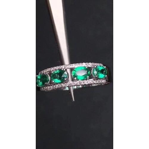 Original Natural emerald ring Free shipping 925 sterling silver gemstone Fine jewelry