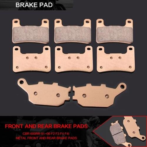 Motorcycle Front Rear Brake Pads for HONDA F2 F3 F4 F4I CBR 600RR CBR600RR CBR 600 RR 07-16 CBR 1000RR CBR1000RR CBR 1000 RR 200