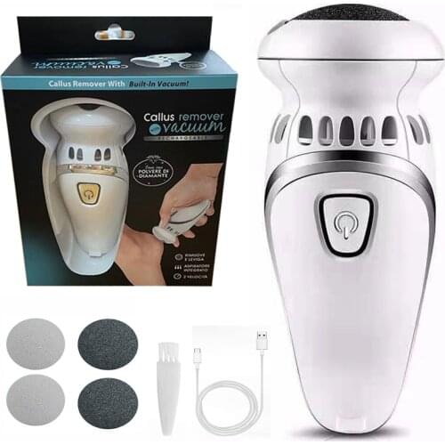 Rechargeable Electric Foot Grinder File Vacuum Dead Skin Callus Remover Foot Pedicure Tools Feet Care for Hard Cracked Cleaning