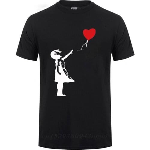 Floating Balloon Guys Banksy Theres Always Hope Fashion T Shirt For Men Male Short Sleeve O Neck Cotton Casual T-Shirt Tshirt