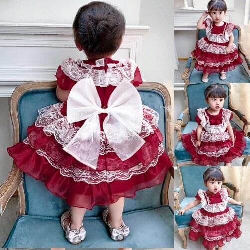 PLBBFZ Christmas Infant Baby Girl Dress Lace Tutu Baptism Dresses for Girls 1st Year Birthday Elegant Party Wedding Baby Clothes