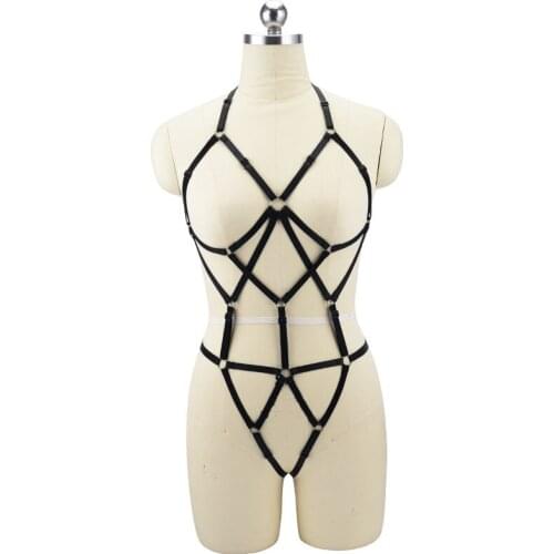 Sexy Black Body Harness Bondage Breast Sex Toy For Womern Erotic Lingerie Belts Elastic Strappy Tops Caged Bras