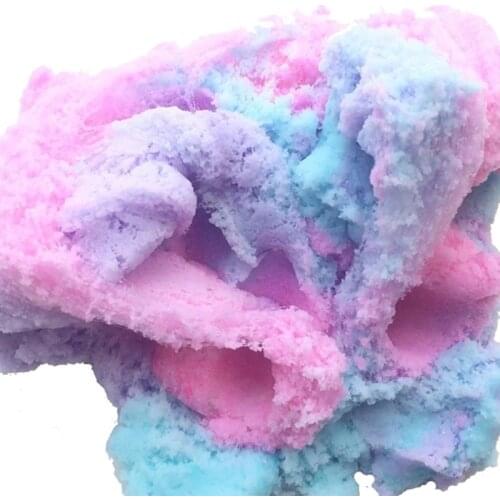 Cloud Slime Fluffy Toys Colorful Rainbow Cotton Fairy Cloud Slime Fluffy Icecream Mud Stress Relief Kids DIY Toy Xmas Gift 60ml