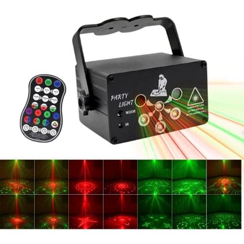 Light Portable 6 Lens LED Stage Projector Sound Activated DJ Disco Lights with Remote Control Timer Function for Party Birthday