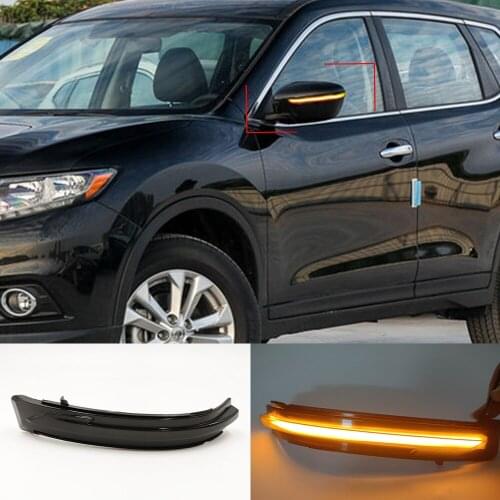 2PCS LED Side Mirror Dynamic Turn Signal Light For Nissan X-Trail T32 Rogue Qashqai J11 Murano Z52 Juke Navara Pathfinder