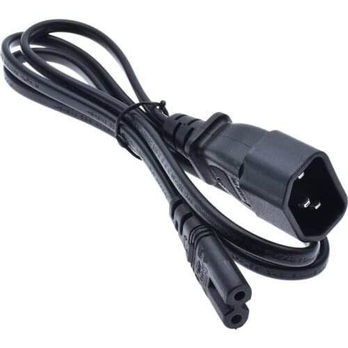 IEC C13 to C7 UPS Extension Cord,IEC C14 to C7 Power Lead Cable,PDU3P Male to 2P Female Connector Power Extension Cable,2m/6ft