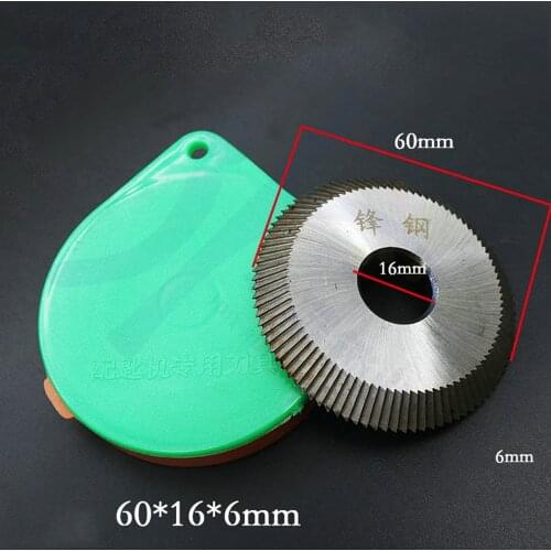 High Speed Steel Milling Cutter 60x6x16mm for DEFU 268B Horizontal Key Cutting Machines