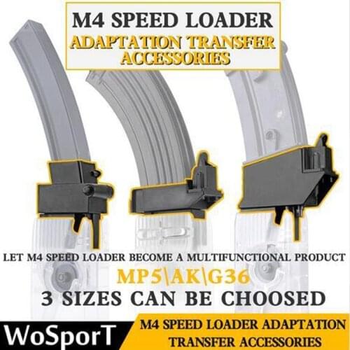 WoSporT Ak G36 Mp5 airsoft Paintball Equipment Tactical M4 Bb Speed Loader Converter To Adapt Magazine For Hunting Airsoft hkg36