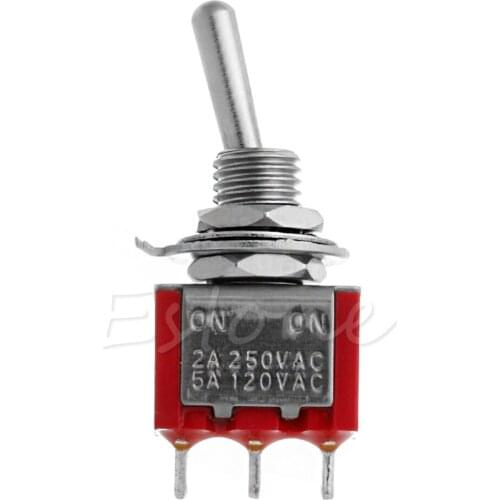 1Pcs 3-Pin Mini Toggle Switch SPDT On-On MTS-102 Toggle Miniature Switch L15