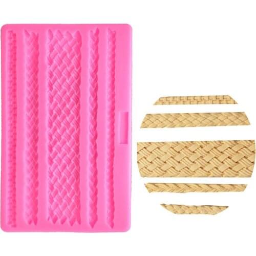 1pc Fondant Mold Non-Stick Creative Silicone Cake Mold Cake Border Fondant Mold DIY Baking Tools Accessories Random Color