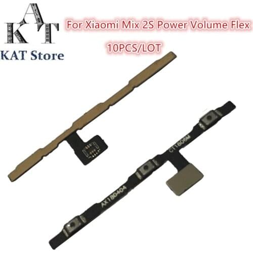 10PCS For Xiaomi Mix 2 Mix 2S Power On Off Button Switch Flex Cable Switch On Off Volume Switch Flex Cable Replacement Parts