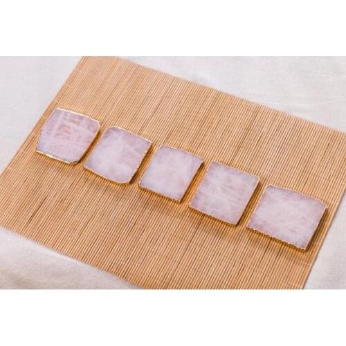 2 rosa onyx achat bahn gold inlay matten pads schmuck pad achat scheibe probe zeigen board natürliche stein handwerk rosa