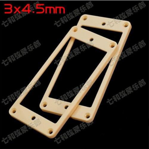 20 Pcs Cream Plastic Slanted Electric Guitar Humbucker Pickup Ring Frame Mounting Ring 3mmx4.5mm guitar accessories