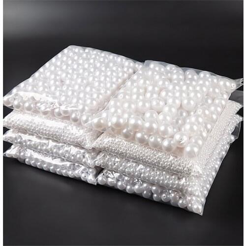 3-20mm ABS Imitation Pearl Beads Round Loose Acrylic Beads Pearls Handmade For Necklace Bracelets DIY Jewelry Components Making