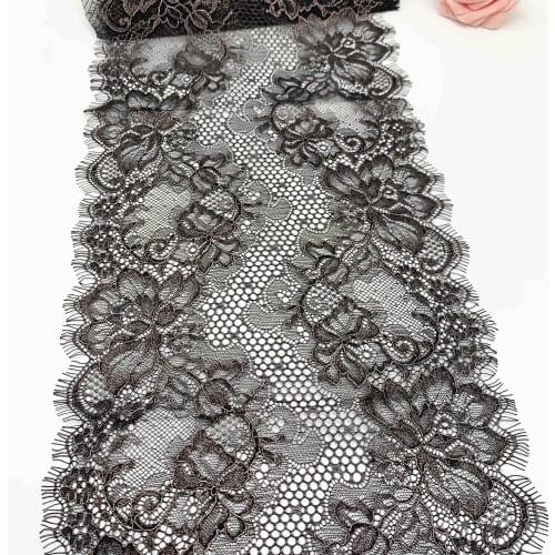 3y/lot Width 23cm Dark Brown With Gold Lace trim Shimmer Skirt Hem Underwear Sewing Craft DIY Apparel Fabrics Lace For Clothing