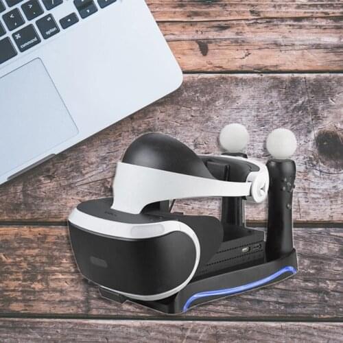 4 in1 PS VR 2nd Generation Vertical Stand PS4 VR Glasses Connector Storage Kit P9YA
