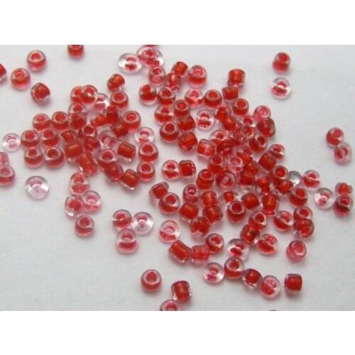 5000 Glass Seed Beads 2mm Colour lined inside Red + Storage Box