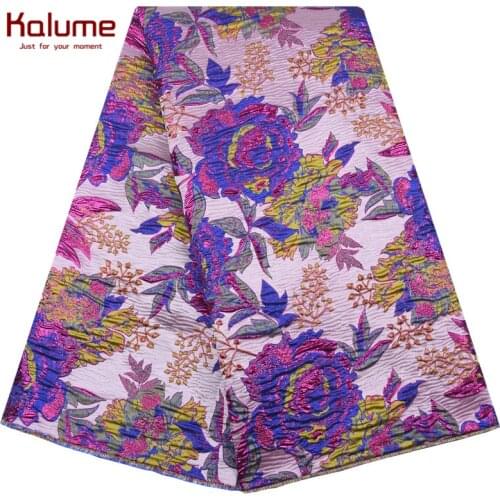 Kalume African Jacquard Lace Fabric Diy Dress Nigerian Lace High Quality French Brocade Lace Fabric For Party Dresses F2170