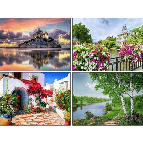 Diamond Painting Love Mosaic Diamond Embroidery Full Display Wall Decoration Cross Stitch Kit Diamond Mosaic Scenery Sunset