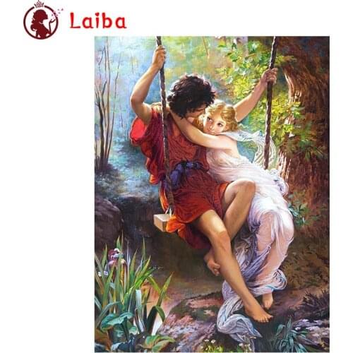 Diamond Painting Famous art romantic couple swing Cross Stitch Diamond Mosaic Picture Embroidery crystal Beaded Handicraft