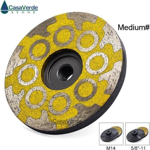 1pc/lot Medium Grit 4 inch resin filled 100mm diamond grinding abrasive discs for grinding and polishing stone