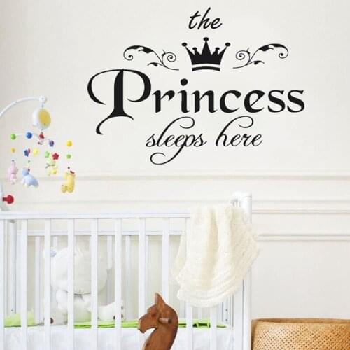English Phrase Princess Girl Children Bedroom Wall Stickers Detachable Self-Adhesive DIY Wall Stickers