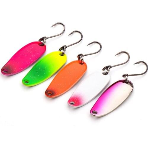 1pcs Copper Glowy Spoon Lures Spinners Lure Sequin Artificial Fishing Hard Bait Fishing Hooks Tackle Gadgets tools Accessories