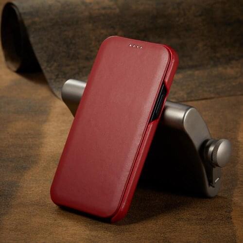 3 Colors Business Genuine Leather Flip Cover For iPhone 12 Pro Max Mini 5.4 6.1 6.7 Real Cow Skin Phone Case Vintage Mobile Bags