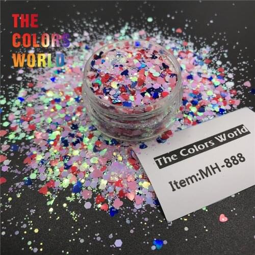 TCT-383 Heart Shape Valentines Day Color Nail Glitter Nail Art Decoration Makeup Tattoo Tumblers Craft DIY Accessoires Festival