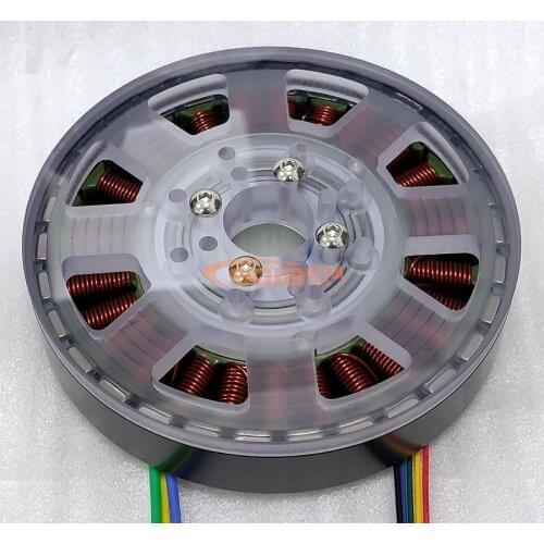 300W Disc Brushless DC Motor 27N30P Hollow Shaft Flat Direct Drive Motor with Hall Sensor