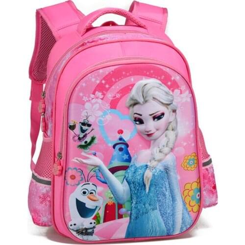 Disney Childrens Elsa School Bag Cartoon Princess frozen Backpack 3D SchoolbagsChildrens Books Bags