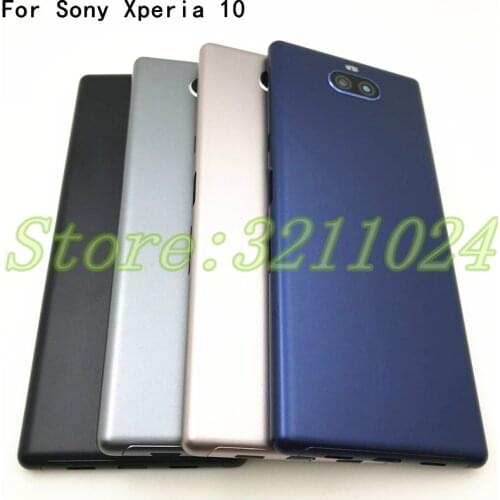 For Sony Xperia 10 Plus 10 I3123 I3113 I4113 Housing Battery Cover Door Rear Cover Chassis Frame Back Cover Case Housing+Logo
