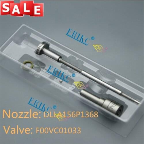 ERIKC Diesel Injektor Repair Kit Nozzle DLLA156P1368 Regulator Valve F00VC01033 Sealing Rings to Repair Injection 0445110279