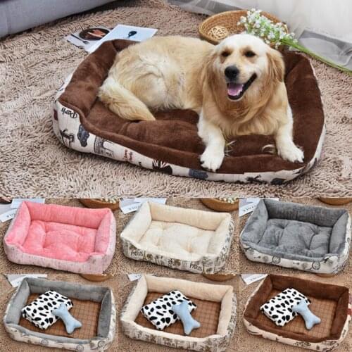 Dog Bed Washable long plush Dog Kennel Cat House Super Soft Cotton Mats Sofa For Dog Chihuahua Dog Basket pet bed