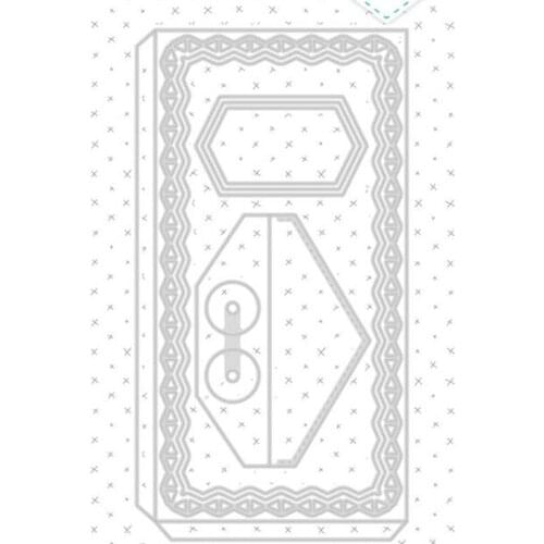 Lace Edge Envelope Background Metal Cutting Dies Scrapbook Diary Decoration Embossing Template DIY Greeting Card Handmade 2021