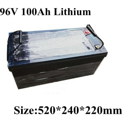 High Voltage 96v 100Ah Li-ion Lithium for 8000w Solar System RV EV HEV Backup Power Supply Motor Home + 10A Charger